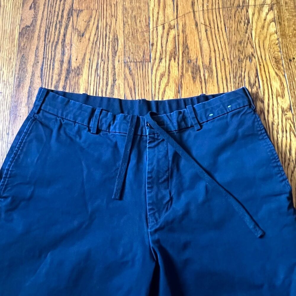 UNIQLO Men's Smart Ankle Chino Pants Size M Blue Elastic Drawstring Waist - Picture 2 of 8